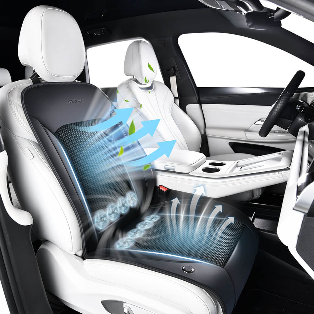 ❄️❄️❄️Coverado Car Cooling Cushion 8 Fans Ventilated Seat Cushion Universal Fit