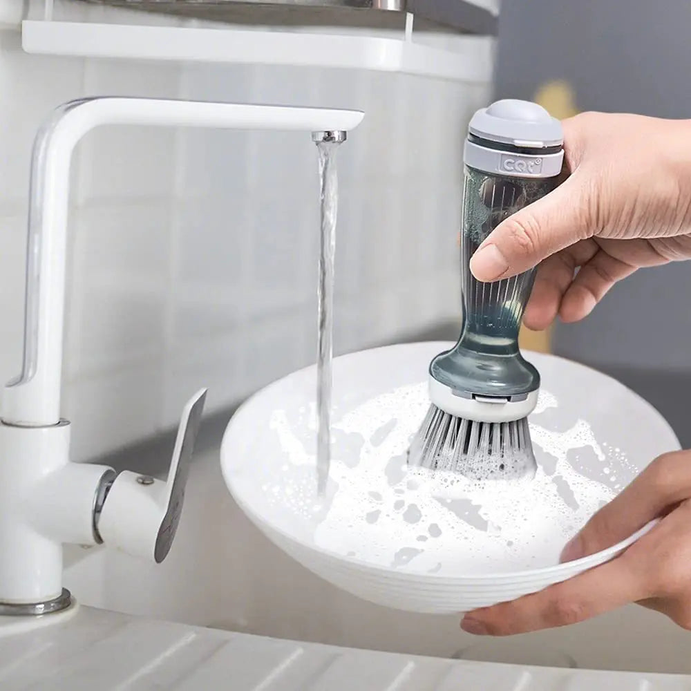 Dibrushes Pot Brush Dish Brush with Soap Dispenser for Kitchen Sink